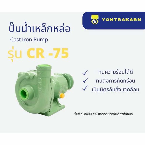 ปั๊มน้ำเหล็กหล่อ 3/4" CR75 R