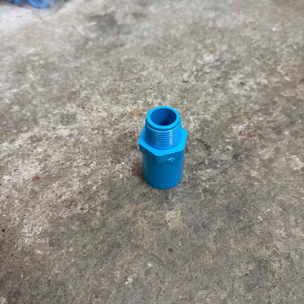ข้อต่อตรงเกลียวนอก 3/4" PVC สีฟ้า