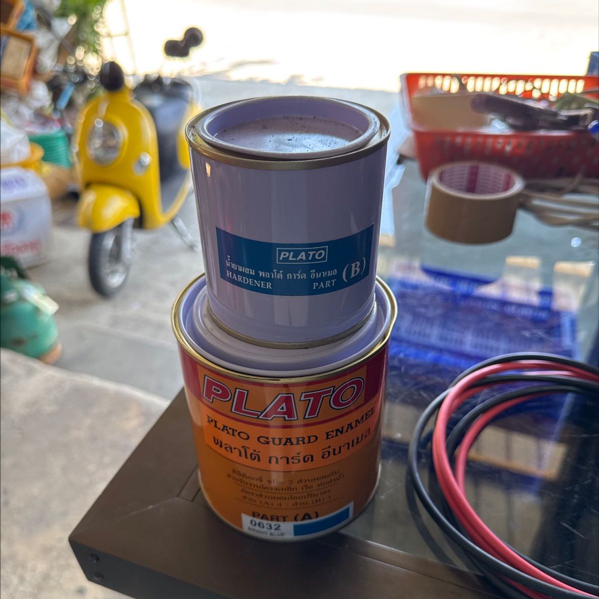 PLATO GUARD ENAMEL (สีฟ้า) 0632  0.757L (A+B) 1/4