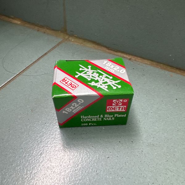 ตะปูยิงคอนกรีตขาว ยี่ห้อ META M18x2.0 mm