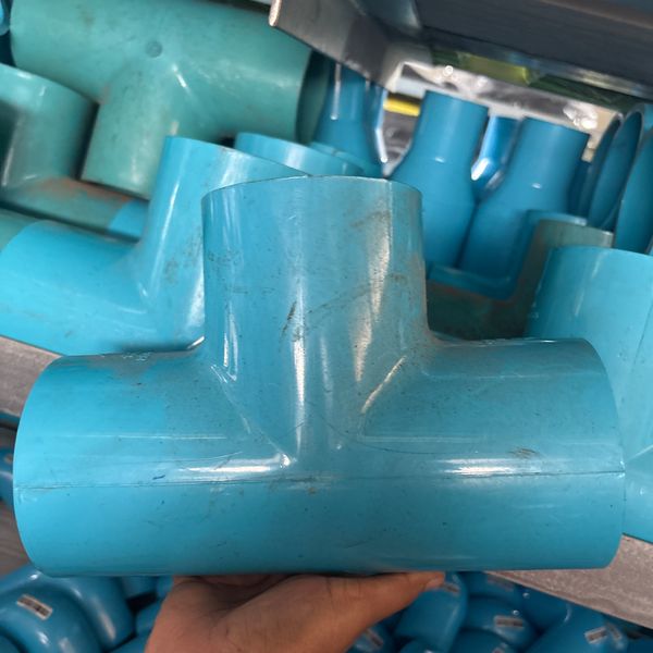 สามทาง 3" PVC หนา สีฟ้า