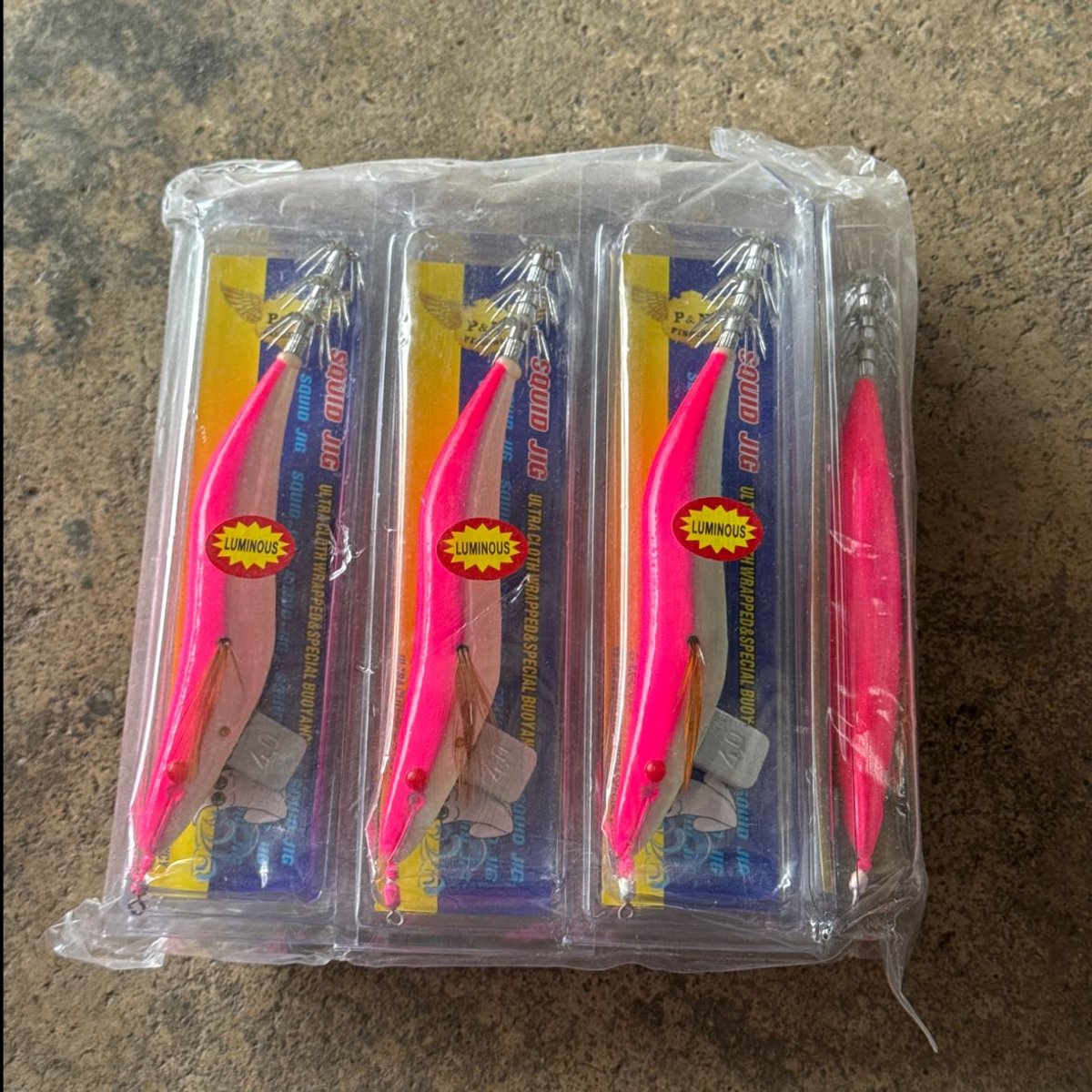 กุ้งสี 4.0 ขาว-ชมพู white-pink (10ตัว)