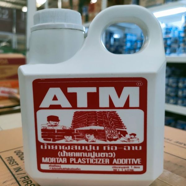 น้ำยาผสมปูน ก่อ - ฉาบ ATM  1 L