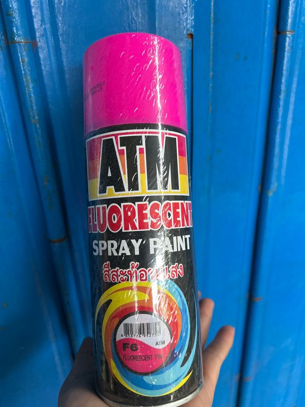 สีสเปรย์สะท้อนแสง ยี่ห้อATM No.F6 (สีชมพู)