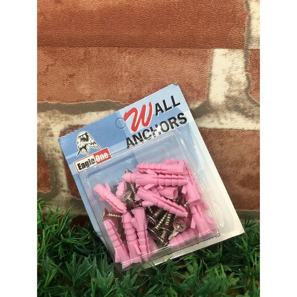 พุกพลาสติกพร้อมน็อต  EAGLE ONE NO.6 PINK
