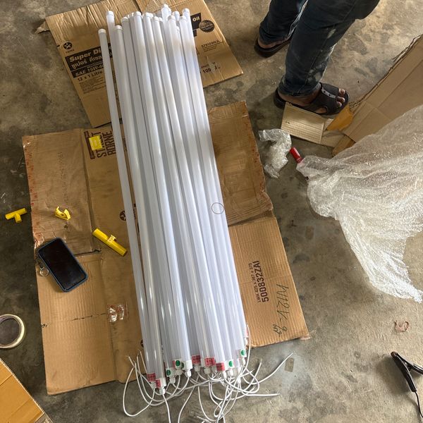 หลอดไฟ LED 24V Green ขุ่น 120cm