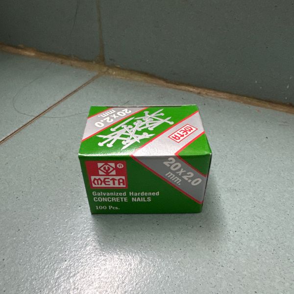 ตะปูยิงคอนกรีตขาว ยี่ห้อ META M20x2.0 mm