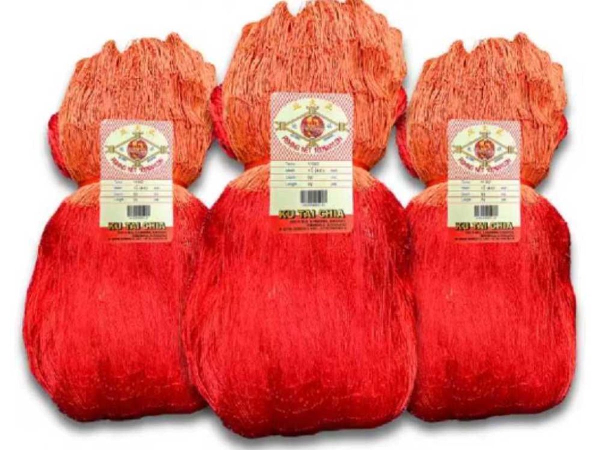 อวนสามชั้น 110/2*4.5cm*50md (สีแดง) KTC
