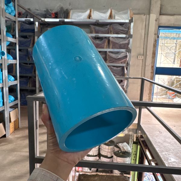 ข้อต่อตรง 4" PVC สีฟ้า หนา
