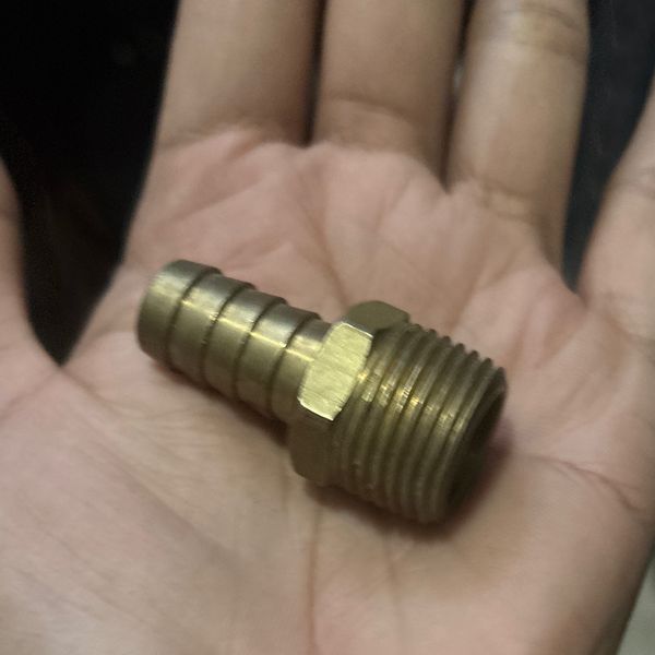แป๊บสวมยางลด 1/2*3/8" ทองเหลือง