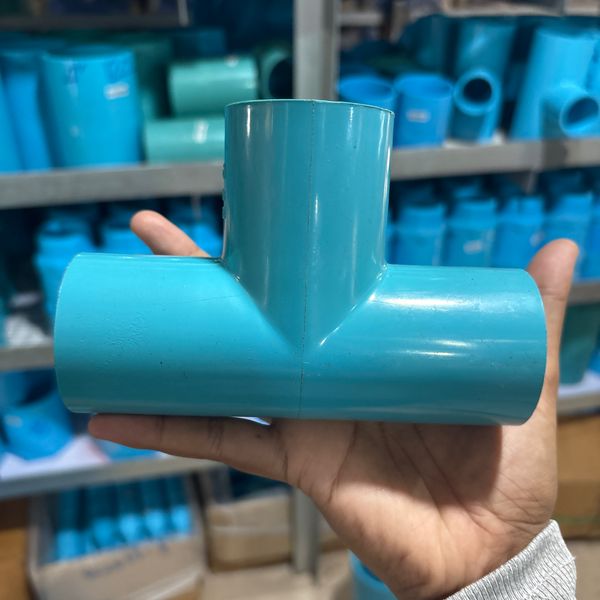 สามทาง 1/2" PVC หนา สีฟ้า