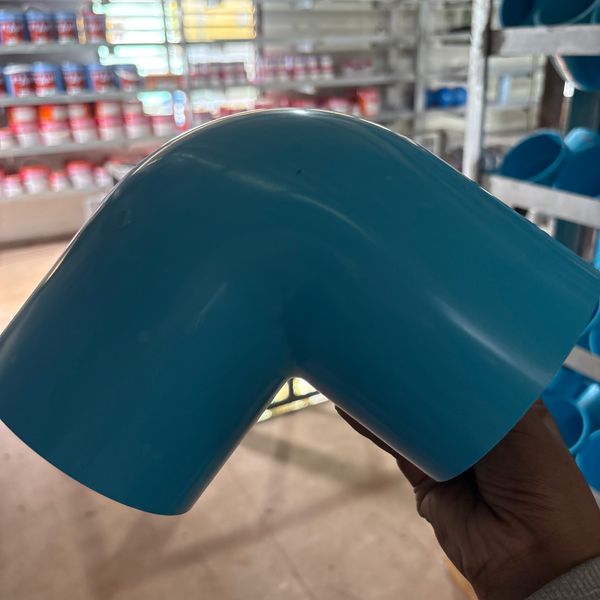 ข้องอ 3" หนา 90° PVC สีฟ้า