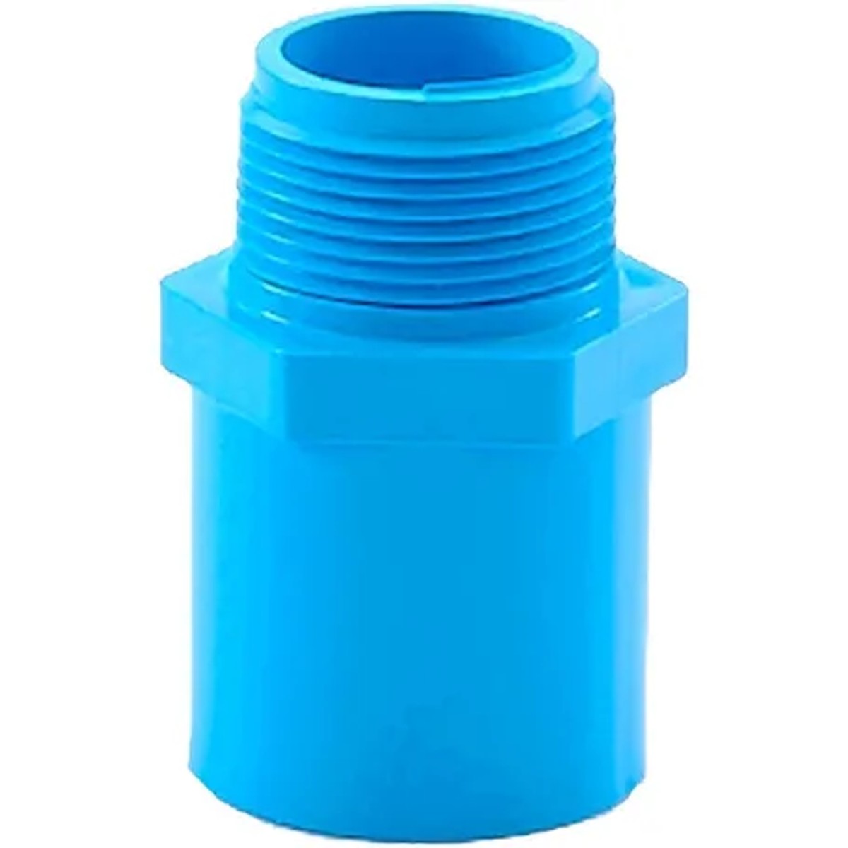 ข้อต่อตรงเกลียวนอก 1" PVC สีฟ้า