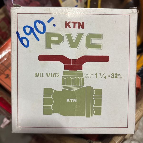 บอลวาล์ว PVC 1.1/4" ยี่ห้อ KTN ( เกลียวใน )