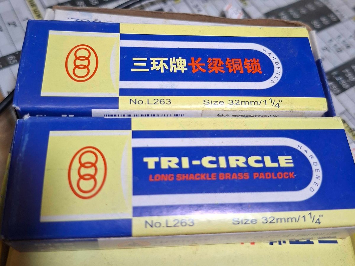 แม่กุญแจหูยาว TRI-CIRCLE 263 (32mm/1.1/4")