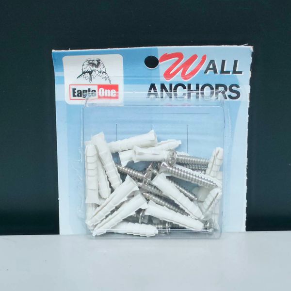 พุกพลาสติกพร้อมน็อต  EAGLE ONE NO.5WHITE