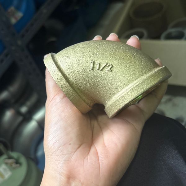 ข้องอ มม 1.1/2" ทองเหลือง