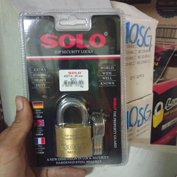 แม่กุญแจ N-40มม. ยี่ห้อ SOLO