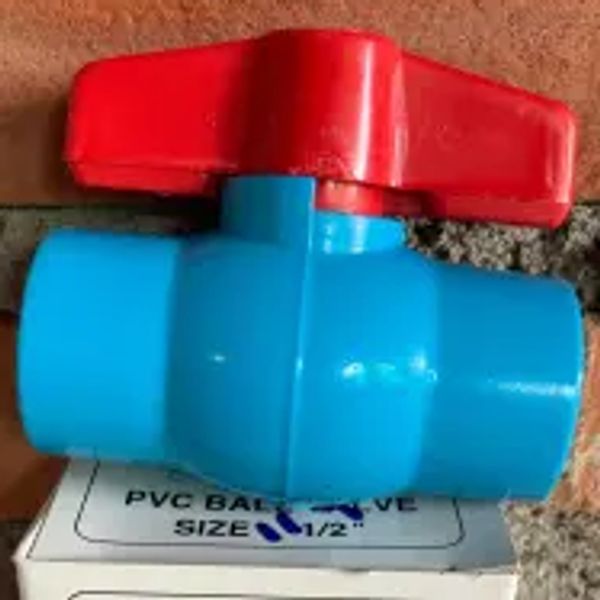บอลวาล์ว PVC 1/2" THAIFENG  ( ไม่มีเกลียว )