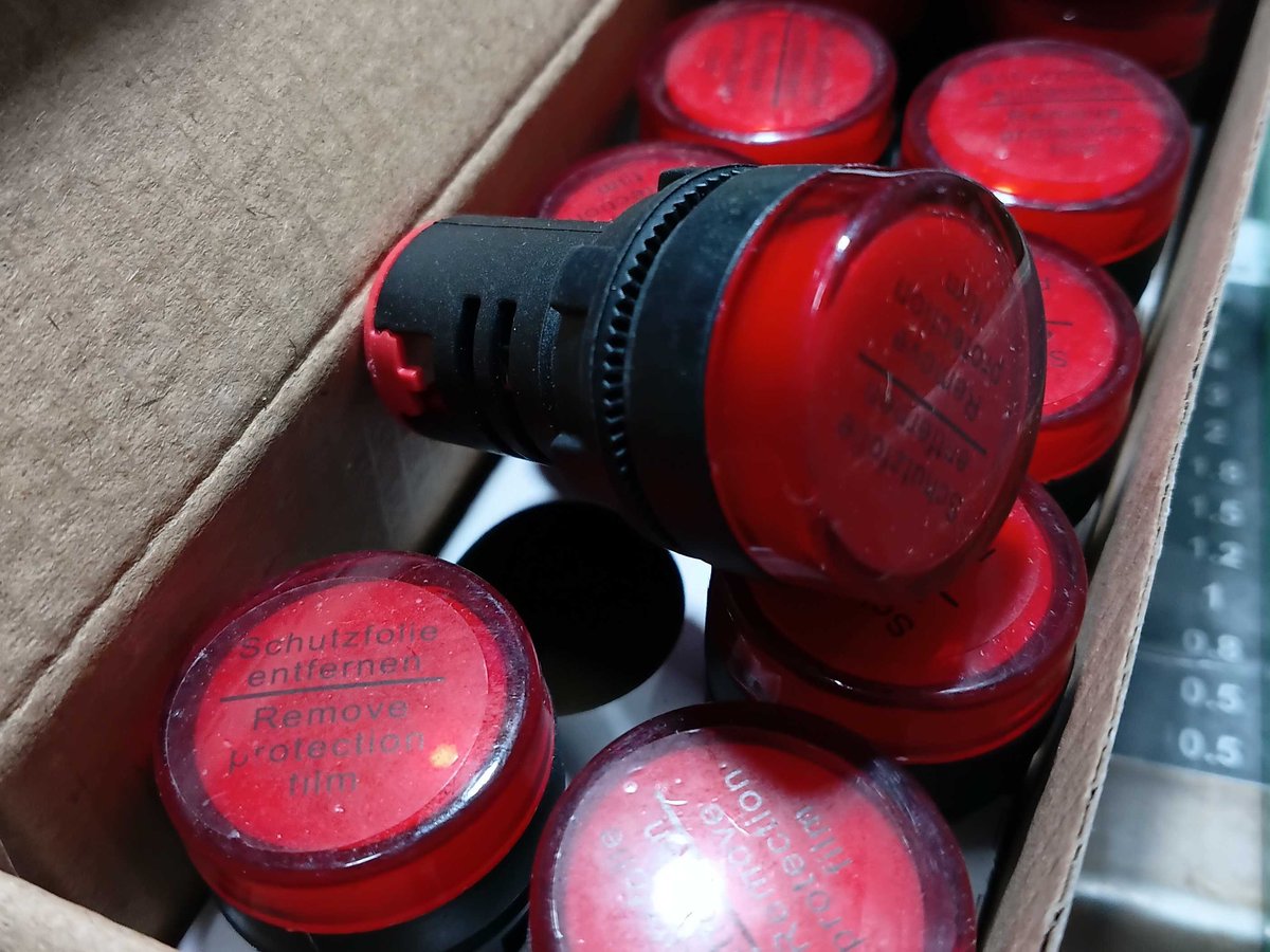 ไฟล็อคแลมป์ 220V สีแดง