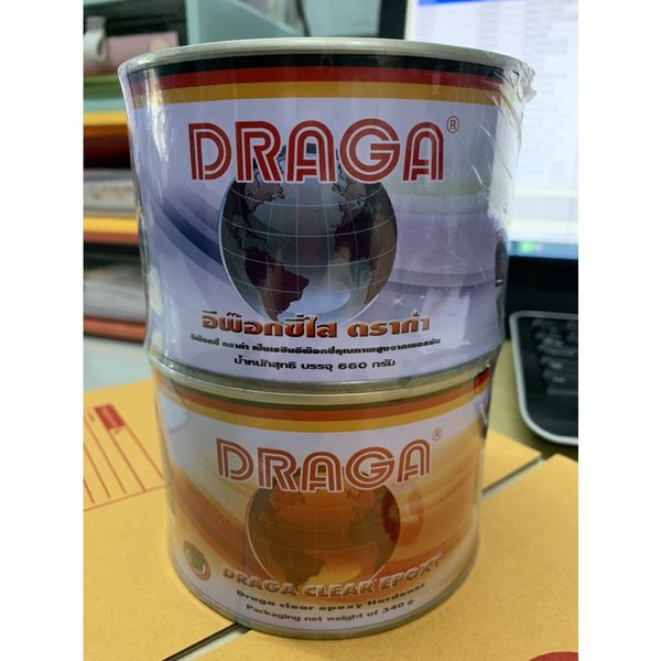 กาวอีพ๊อกซี่ใส DRAGA  A+B  3KG