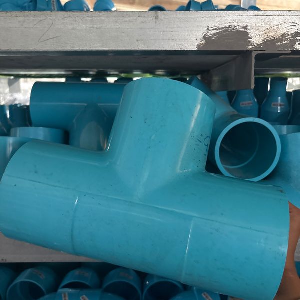 สามทาง 4" PVC หนา สีฟ้า
