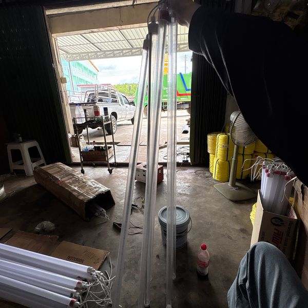 หลอดไฟ LED 24V Green ใส 120cm