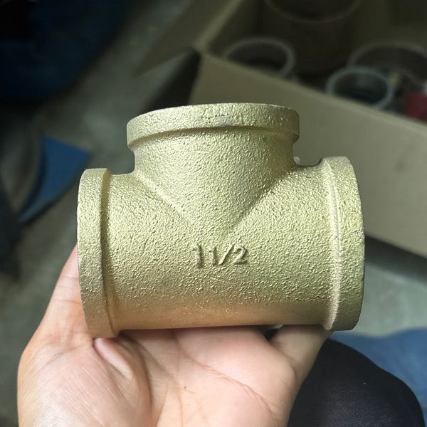 สามทาง 1.1/2" ทองเหลือง