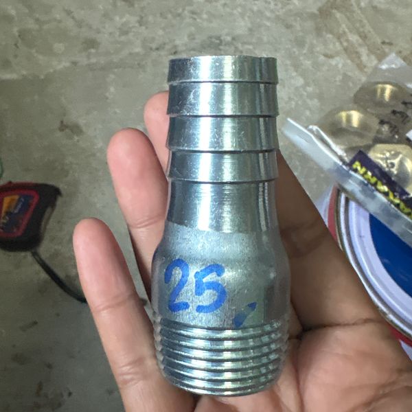 แป๊บสวมยางลด 1*3/4" เหล็ก