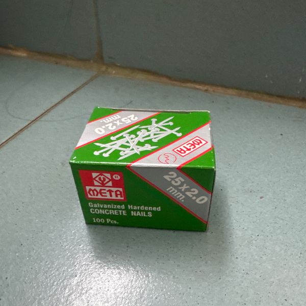 ตะปูยิงคอนกรีตขาว ยี่ห้อ META M25x2.0 mm
