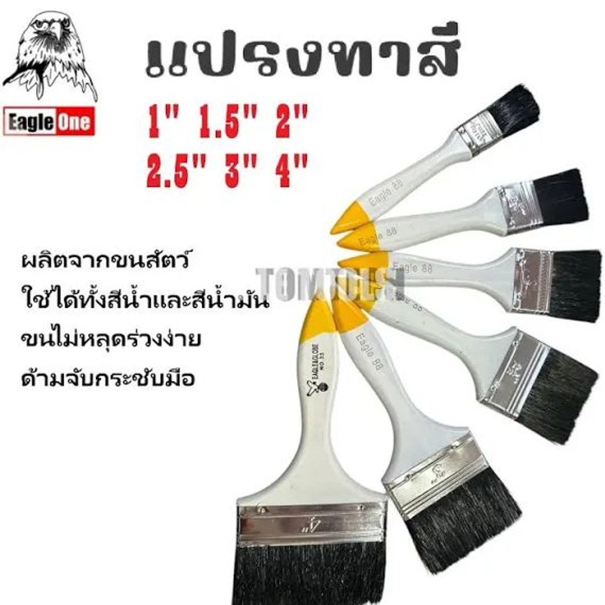แปรงทาสี 1.1/2" ยี่ห้อ EAGLE&GLOBE