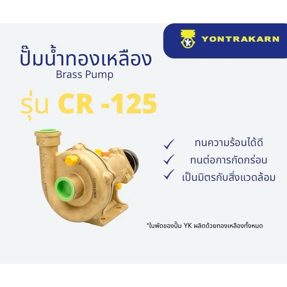 ปั๊มน้ำทองเหลือง 1.1/4" CR125 L