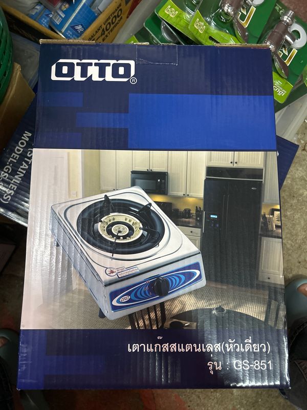 เตาแก๊สสแตนเลส ยี่ห้อOTTO(หัวเดี่ยว) GS-851