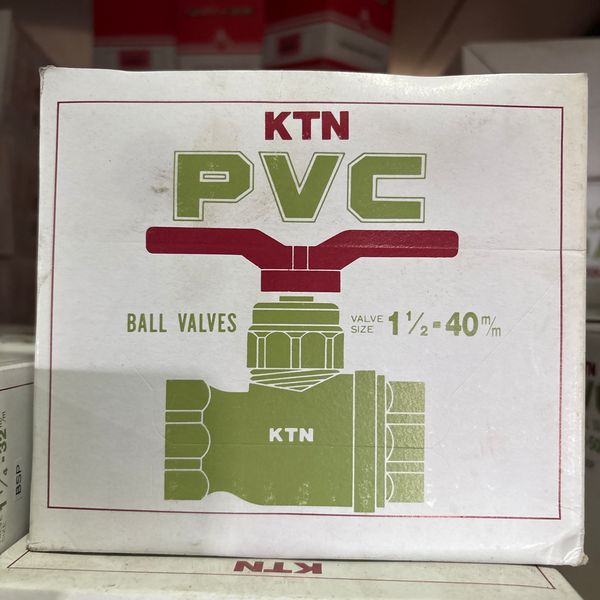 บอลวาล์ว PVC 1.1/2" ยี่ห้อ KTN  ( เกลียวใน )