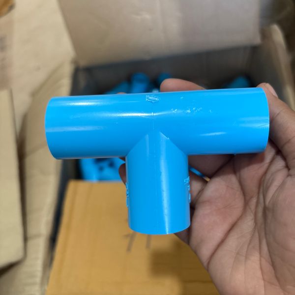 สามทาง 3/4" PVC หนา สีฟ้า