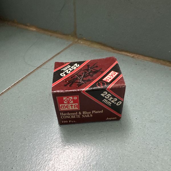 ตะปูยิงคอนกรีตดำ ยี่ห้อ META M25x2.0 mm