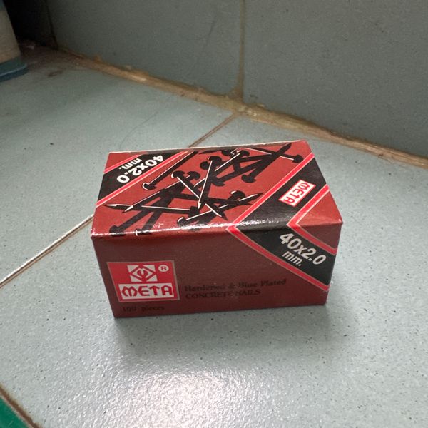 ตะปูยิงคอนกรีตดำ ยี่ห้อ META M40x2.0 mm
