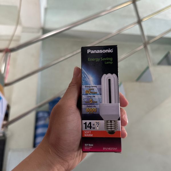 หลอดไฟตะเกียบ 220v14w PANASONIC soft warm