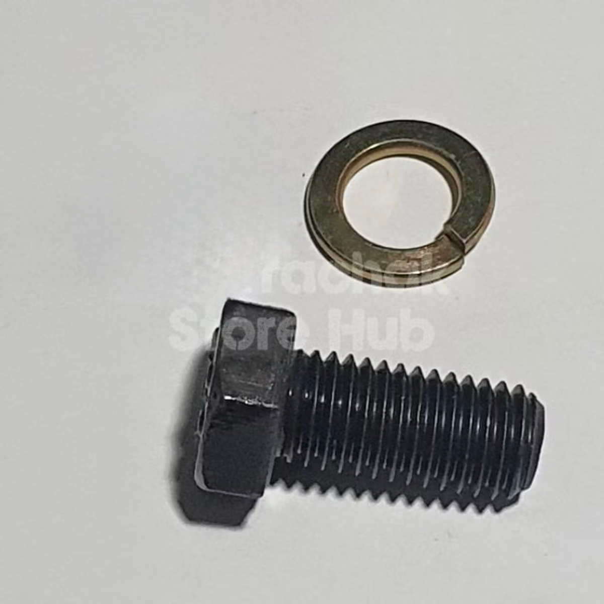 สกรูเกลียวมิล สีดำ M20*55mm +แหวนสปริง