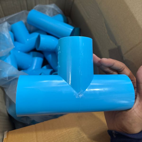 สามทาง 1.1/2" PVC หนา สีฟ้า
