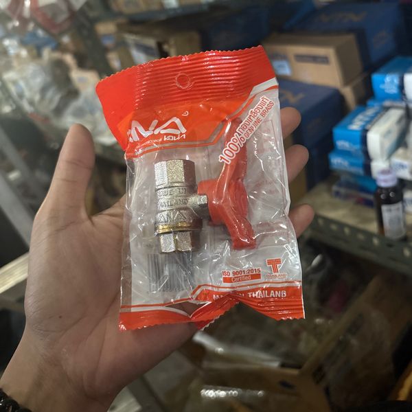 บอลวาล์ว 1/4" ใจแอนท์ ทูโทน ก้านสั้น ยี่ห้อ ANA