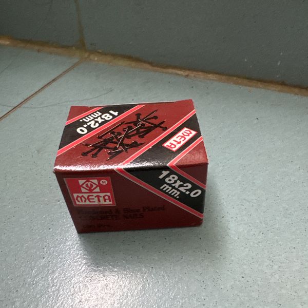 ตะปูยิงคอนกรีตดำ ยี่ห้อ META M18x2.0 mm