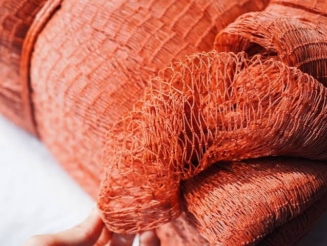 อวนโปลีสีแดง  250/6x2.50CM(40ข้อ)x600MDx30M ตราไก่