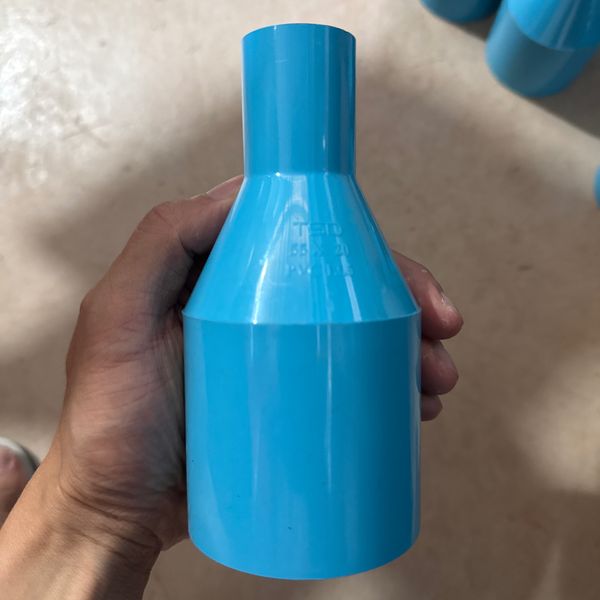 ข้อต่อตรงลด 2-3/4" PVC สีฟ้า หนา