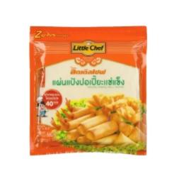 **โปร5แพ็ค450-**   แป้งปอเปี๊ยะ ลิตเติลเชฟ แผ่นแป้งปอเปี๊ยะแช่แข็ง 8.5นิ้ว 40แผ่น 660กรัม /BW *BJ
