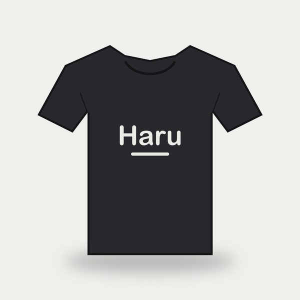 เสื้อยืด Haru (ดำ / M)